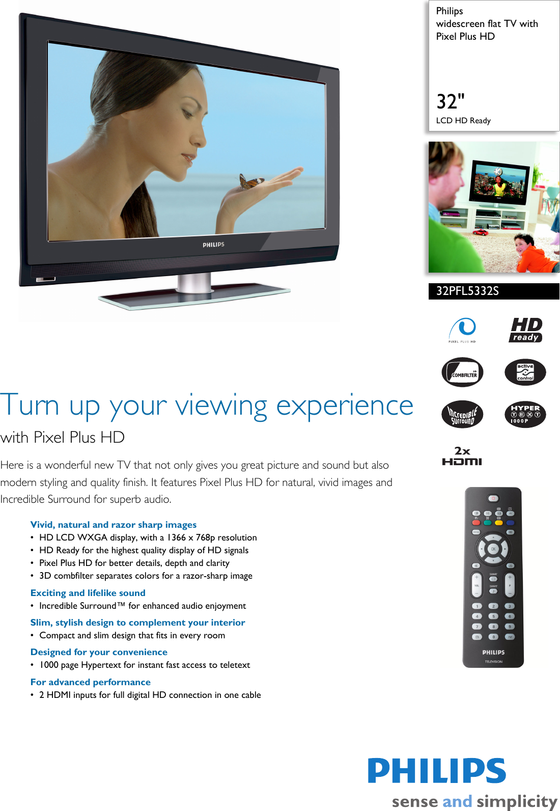 Page 1 of 3 - Univex Univex-32Pfl5332S-Users-Manual- 32PFL5332S/60 Philips Widescreen Flat TV With Pixel Plus HD  Univex-32pfl5332s-users-manual