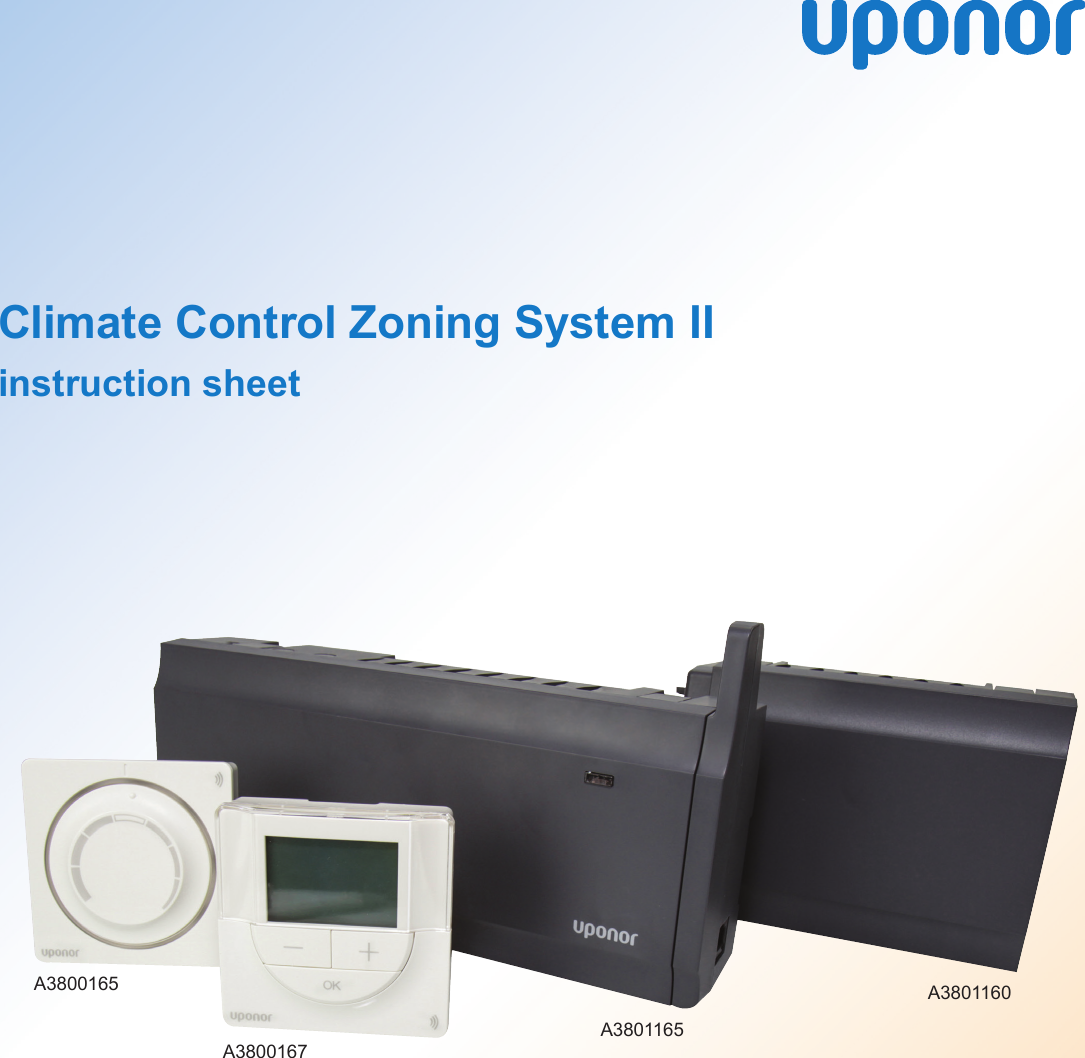 Climate Control Zoning System IIinstruction sheetA3800165 A3801160A3800167A3801165