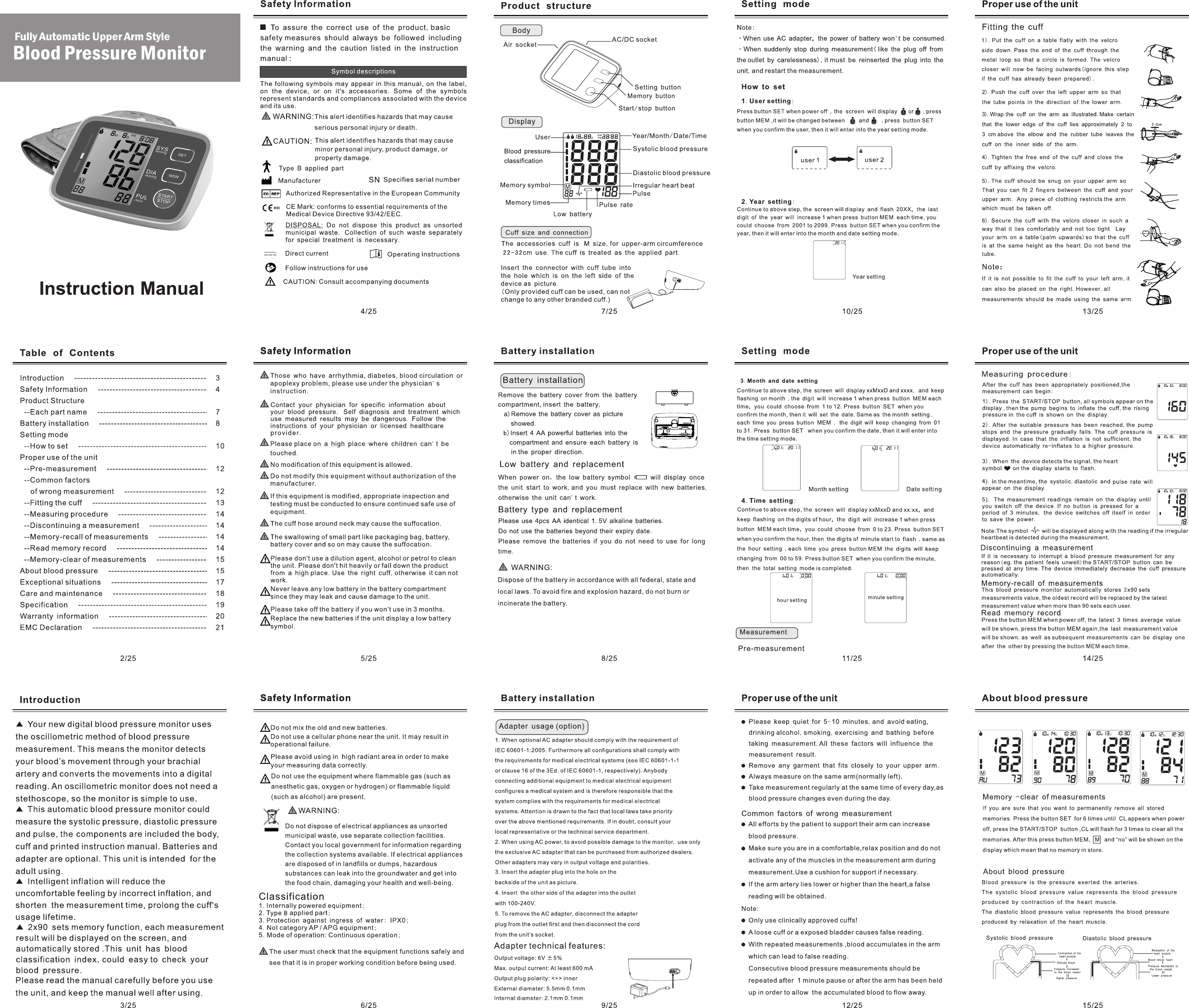 cazon blood pressure monitor manual