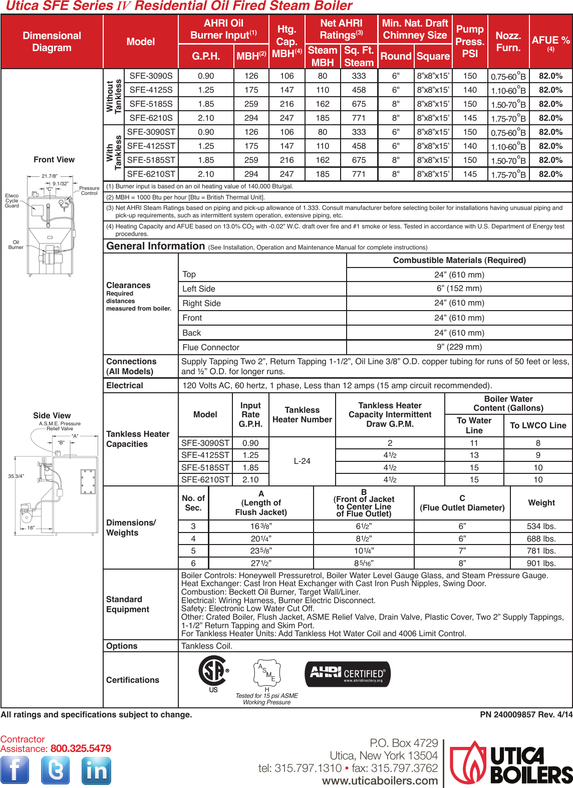 Page 2 of 2 - Utica-Boilers Utica-Boilers-Sfe-Iv-Steam-Brochure- Utica-boilers-sfe-iv-steam-brochure