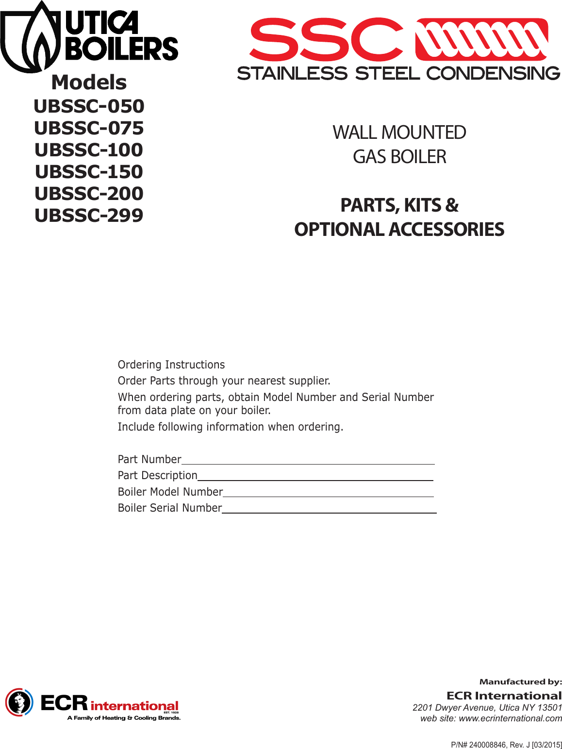 Utica Boilers Ssc Parts List