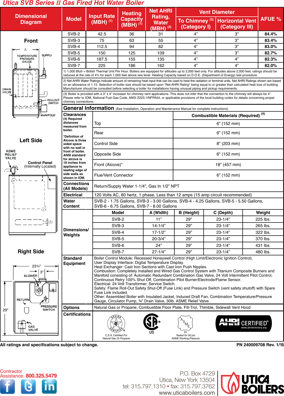 Page 2 of 2 - Utica-Boilers Utica-Boilers-Svb-Series-Ii-Brochure-  Utica-boilers-svb-series-ii-brochure