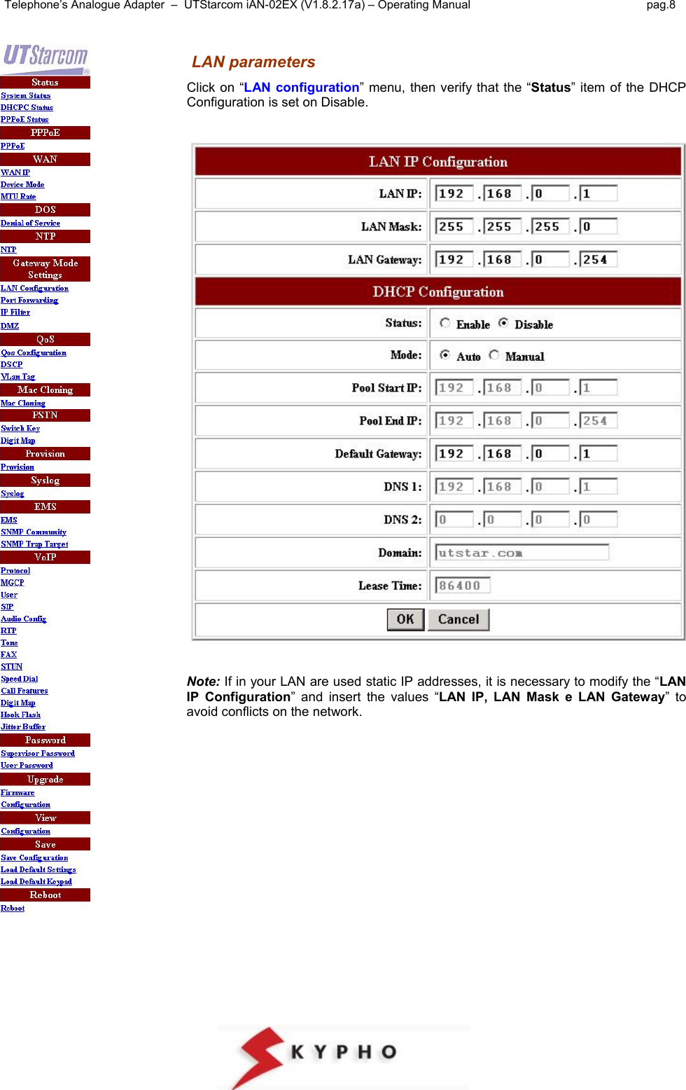 Page 8 of 12 - Utstarcom Utstarcom-Ian-02Ex-Users-Manual- Vip3002 Rev.2  Utstarcom-ian-02ex-users-manual