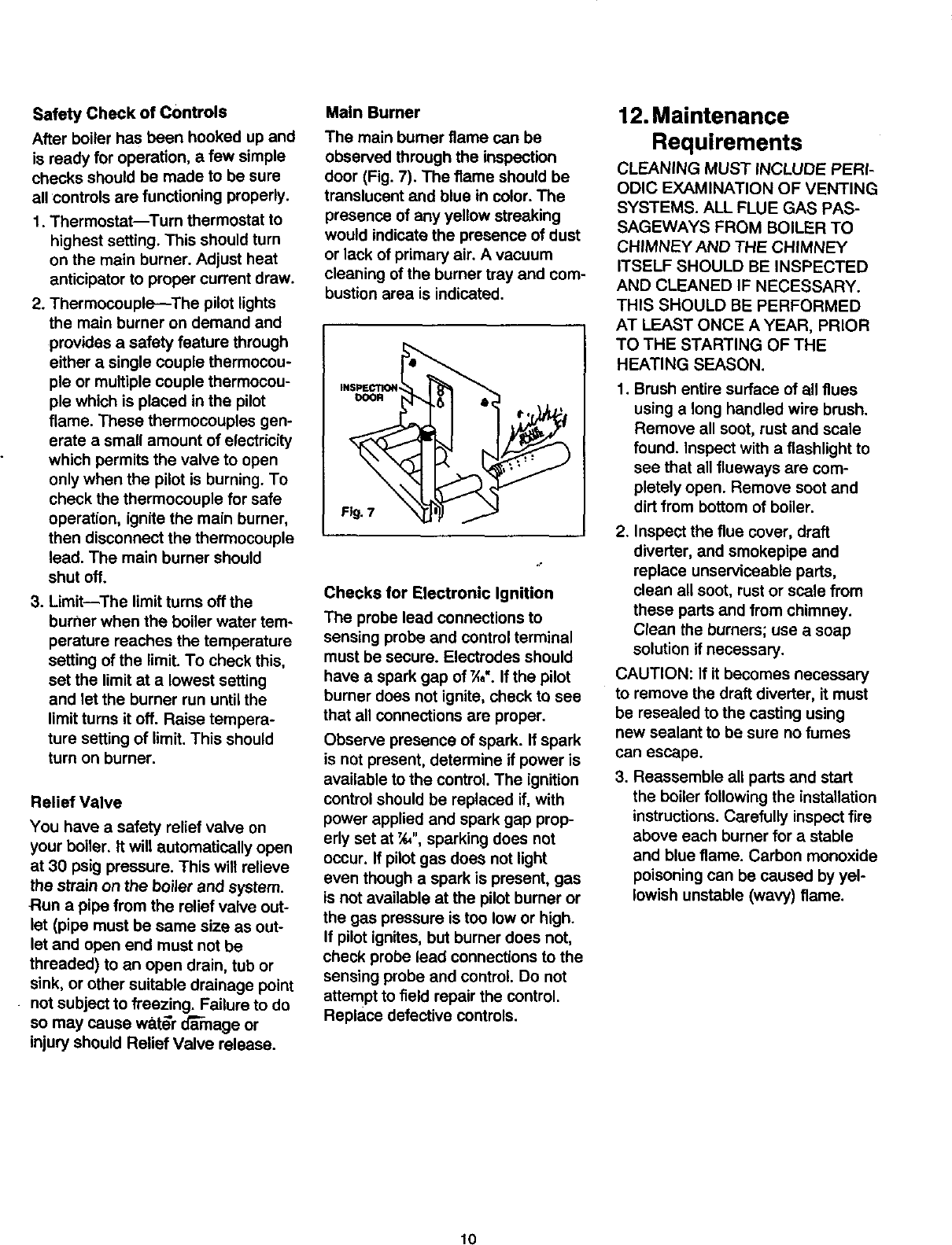 Page 10 of 12 - VAILLANT  Boiler Manual 98110066