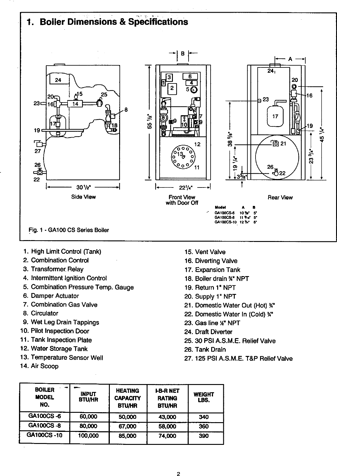 Page 2 of 12 - VAILLANT  Boiler Manual 98110066