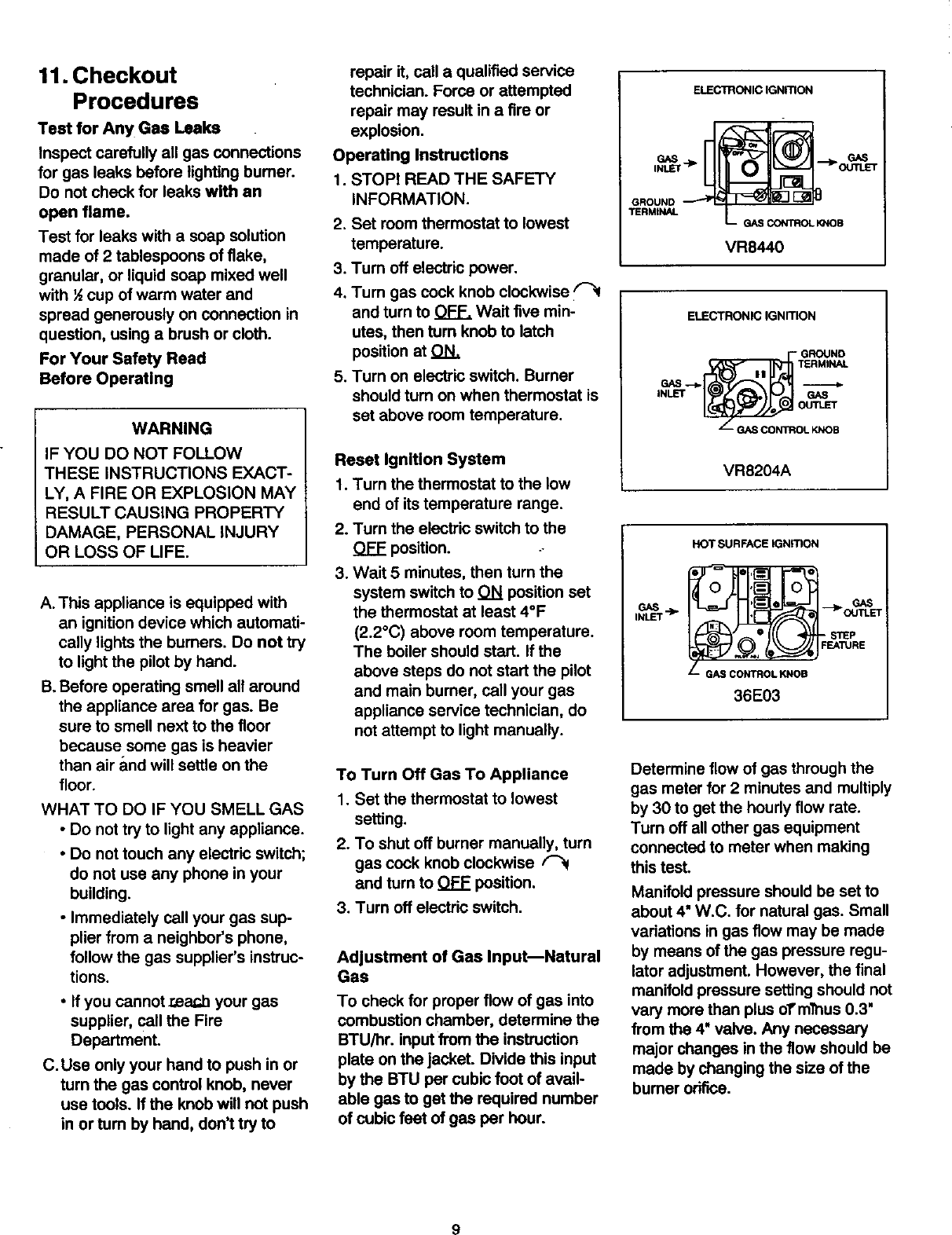 Page 9 of 12 - VAILLANT  Boiler Manual 98110066