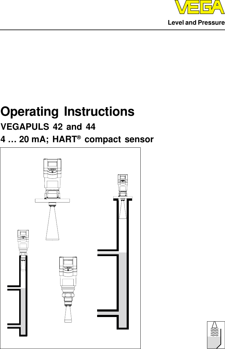 Level and PressureOperating InstructionsVEGAPULS 42 and 444 … 20 mA; HART® compact sensor