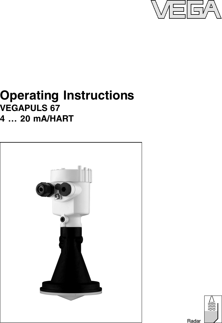 Operating InstructionsVEGAPULS 674…20 mA/HARTRadar