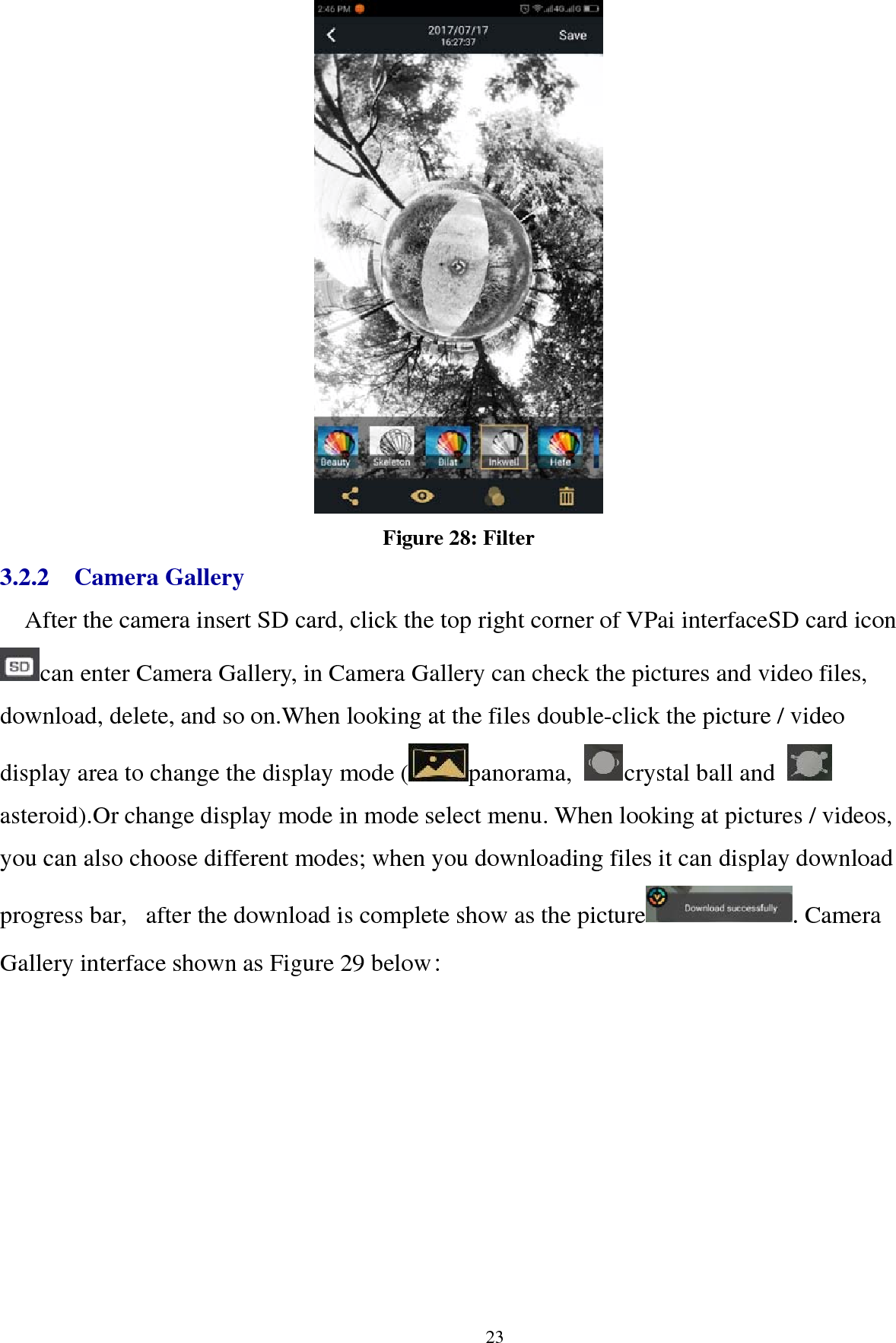 Page 23 of VIA TECHNOLOGIES VPAI-VV760 360 Panoramic VR Camera User Manual