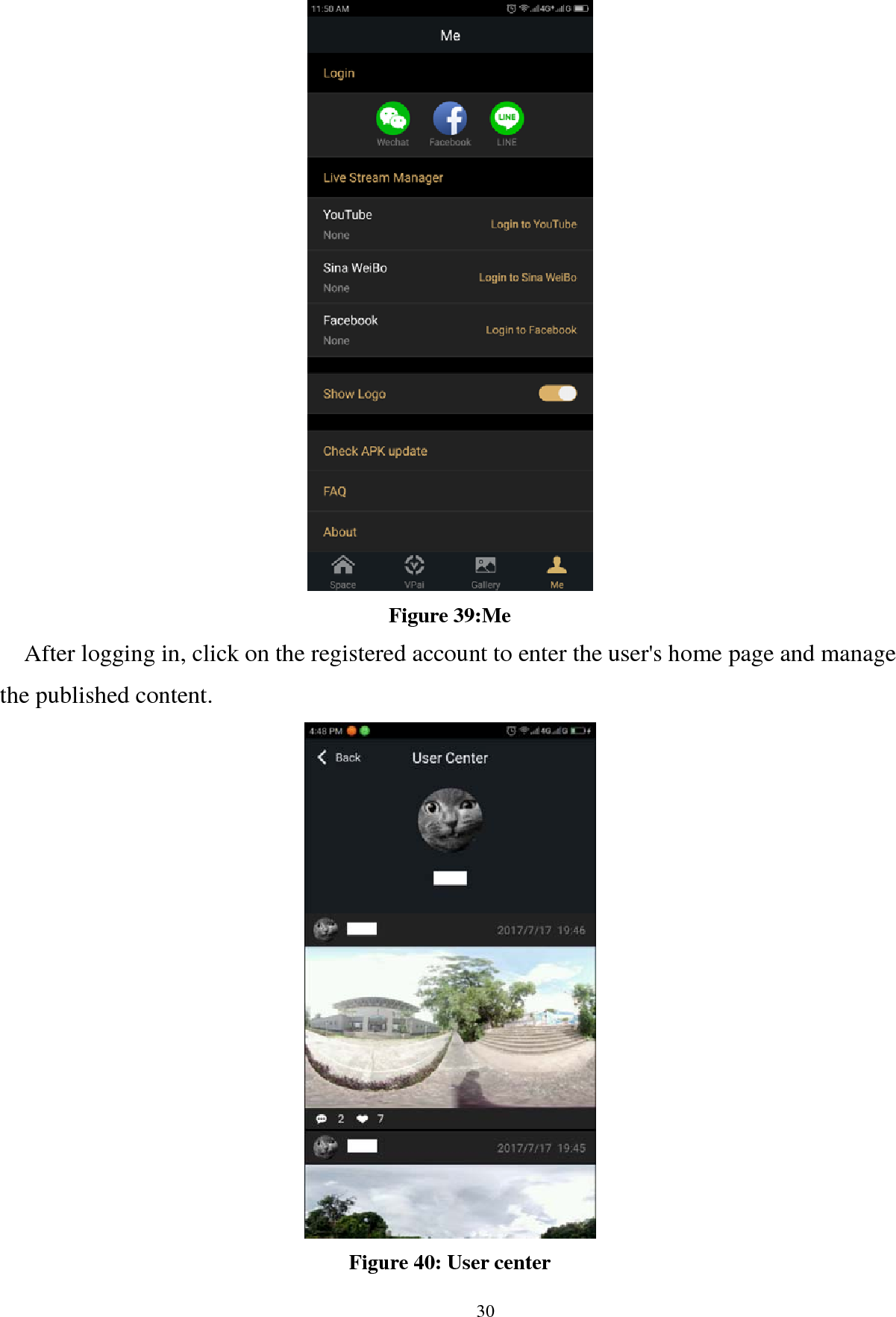 Page 30 of VIA TECHNOLOGIES VPAI-VV760 360 Panoramic VR Camera User Manual