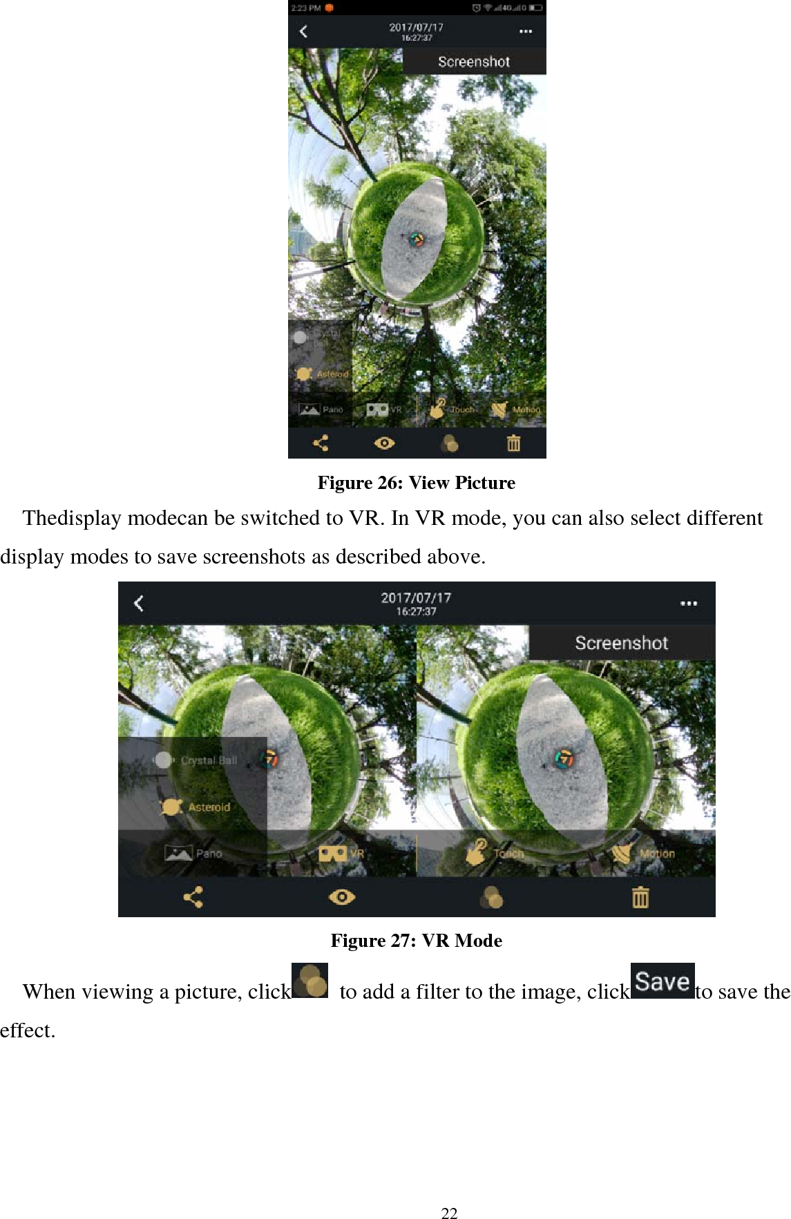 Page 22 of VIA Technologies VPAI-VV760 360 Panoramic VR Camera User Manual