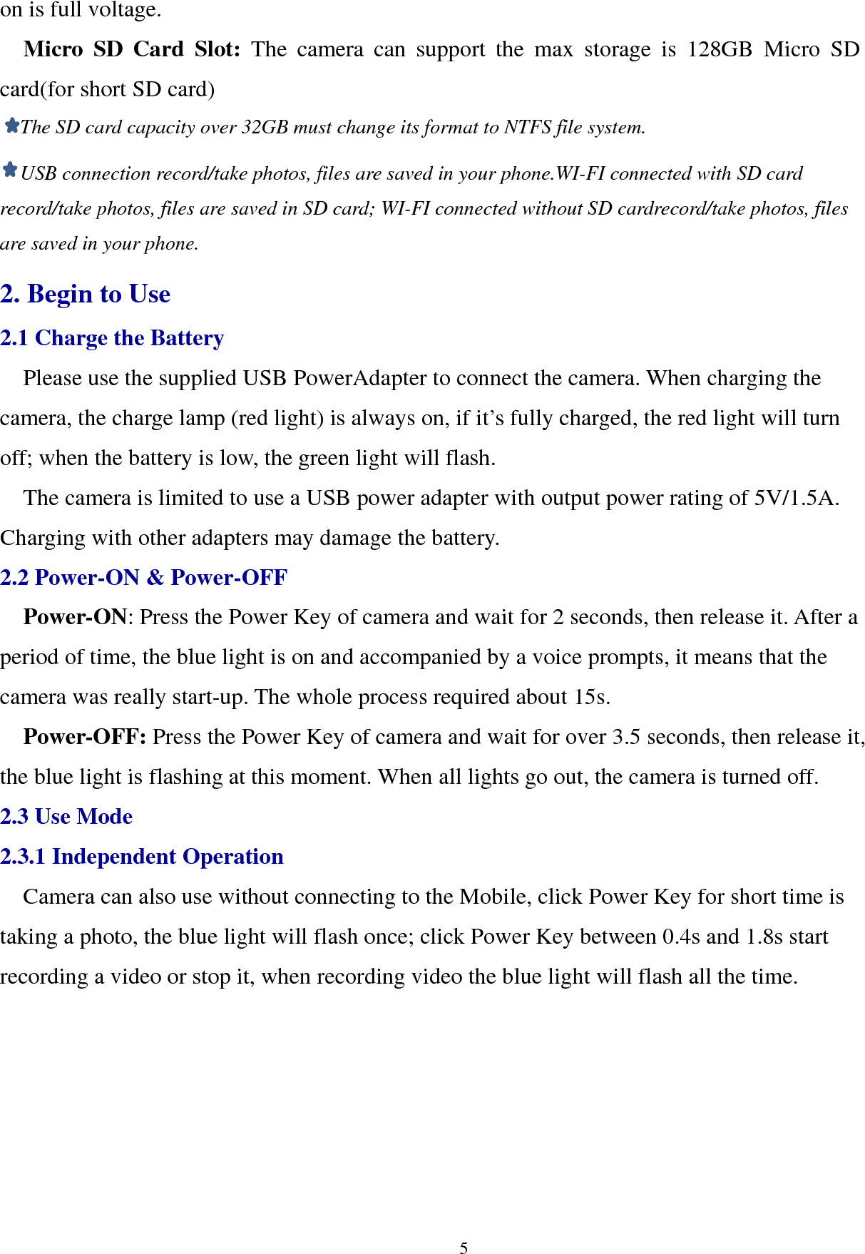 Page 5 of VIA Technologies VPAI-VV760 360 Panoramic VR Camera User Manual