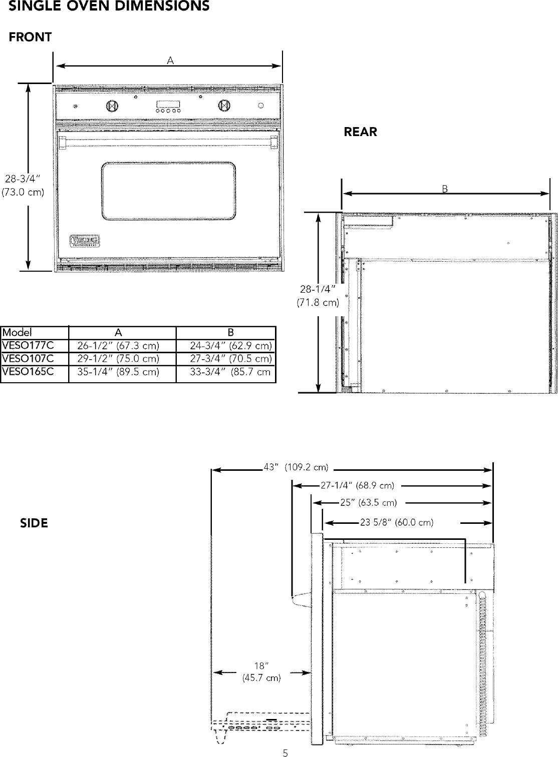Page 5 of 12 - VIKING  RANGE CORP. Built In Oven, Electric Manual L0412511