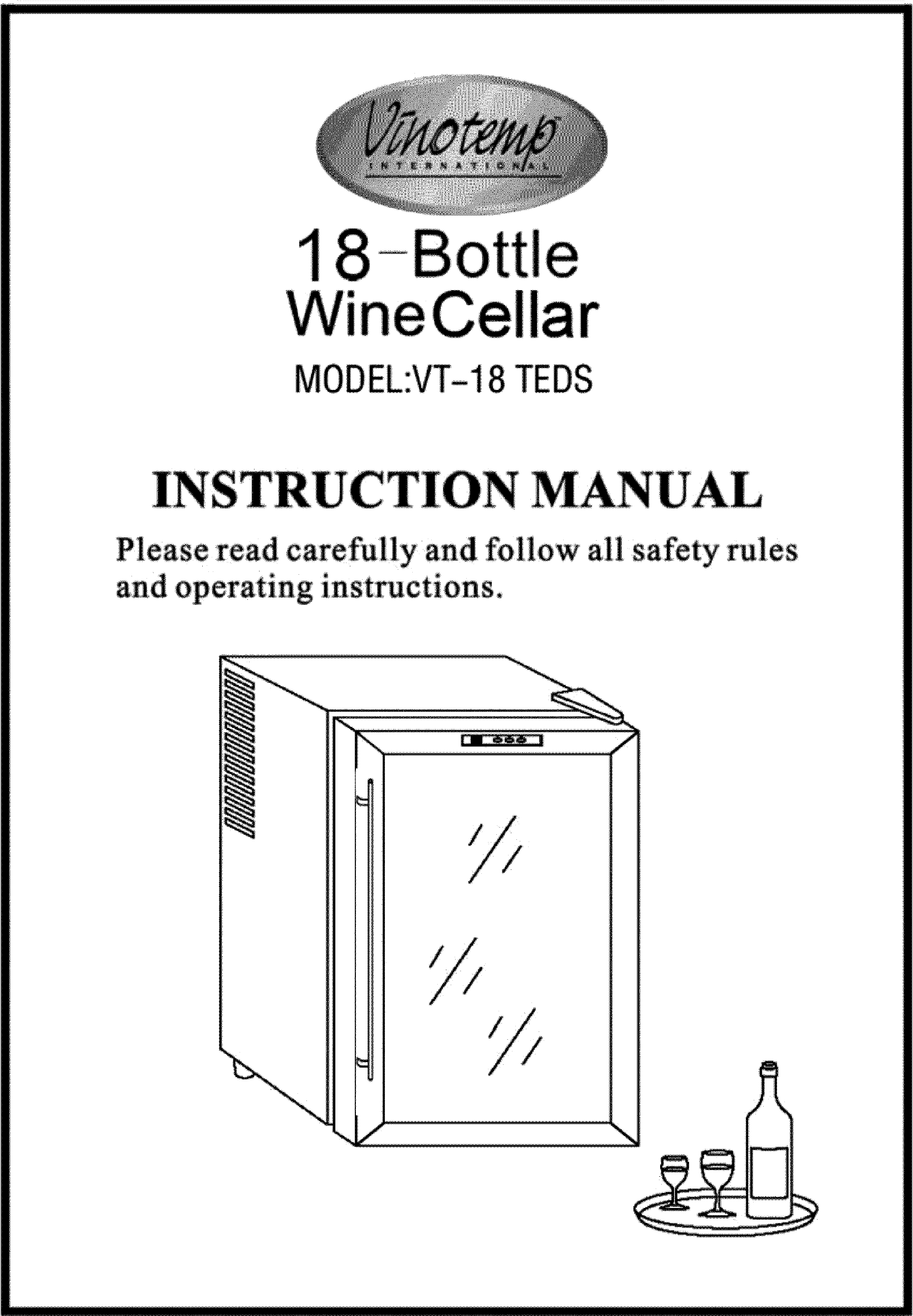 VINOTEMP Wine Cooler Manual L0801832