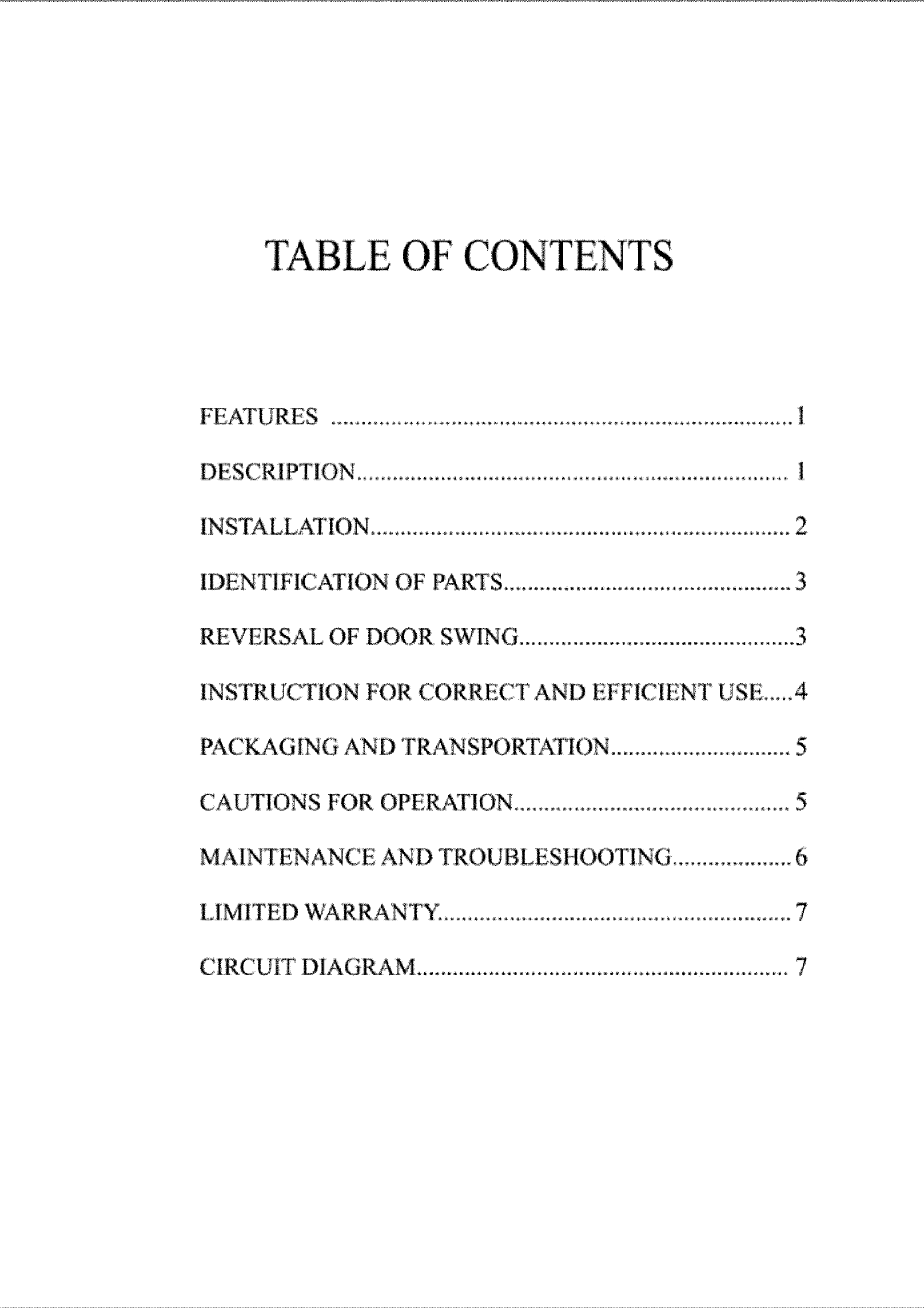 Page 2 of 10 - VINOTEMP  Wine Cooler Manual L0801888