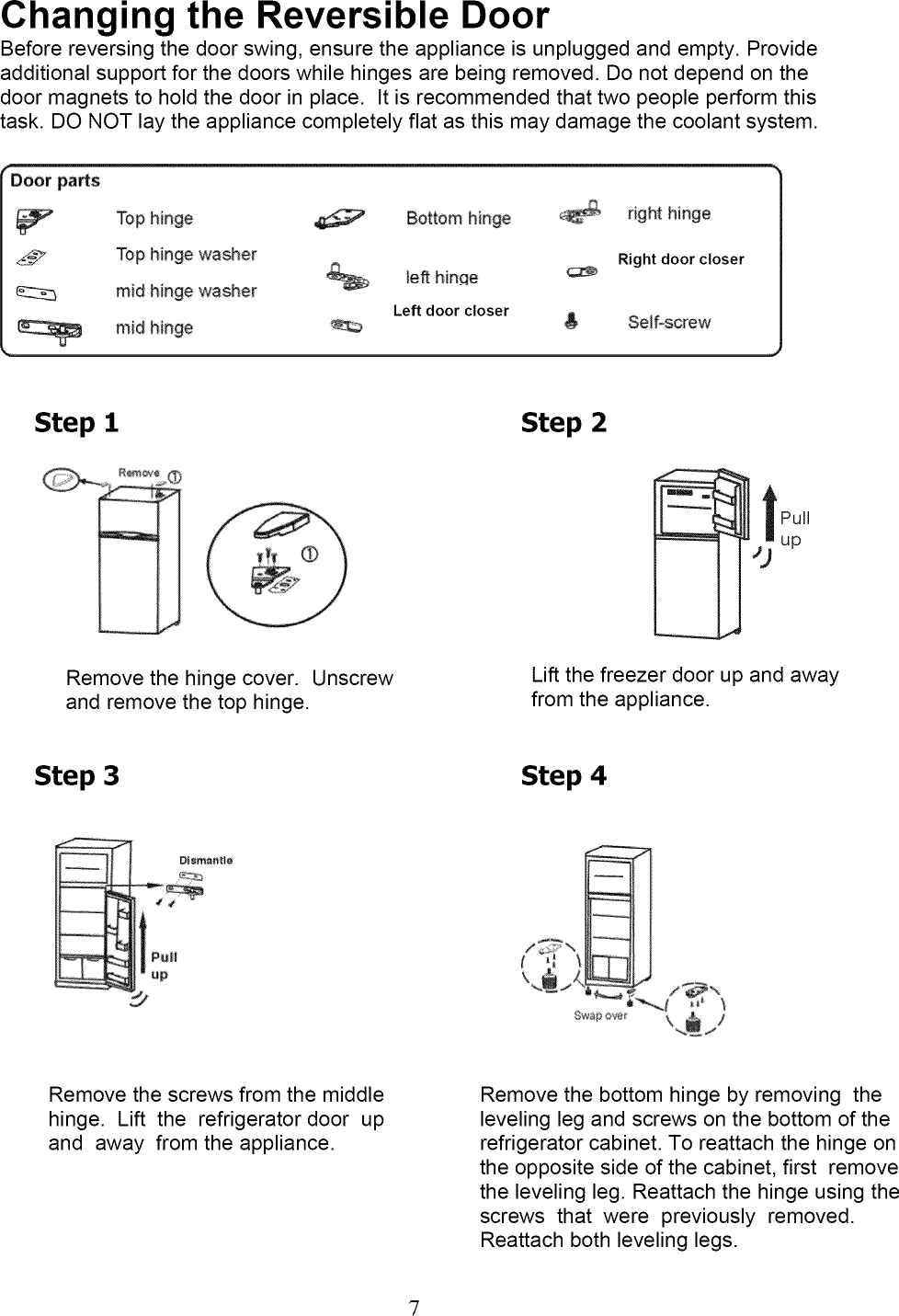 Page 7 of 10 - VISSANI  Refrigerator Compact Manual L0910202