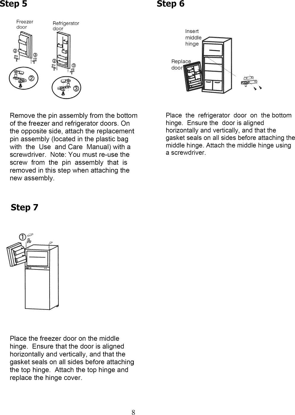 Page 8 of 10 - VISSANI  Refrigerator Compact Manual L0910202