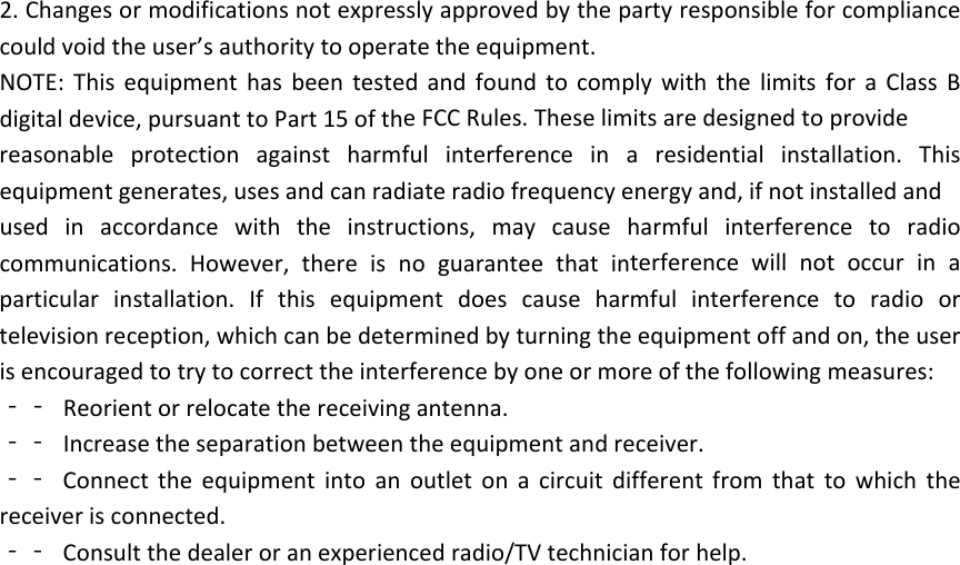 PRESTIGEAndroidTabletGuideBook2.Changesormodificationsnotexpresslyapprovedbythepartyresponsibleforcompliancecouldvoidtheuser&rsquo;sauthoritytooperatetheequipment.NOTE:ThisequipmenthasbeentestedandfoundtocomplywiththelimitsforaClassBdigitaldevice,pursuanttoPart15oftheFCCRules.Theselimitsaredesignedtoprovidereasonableprotectionagainstharmfulinterferenceinaresidentialinstallation.Thisequipmentgenerates,usesandcanradiateradiofrequencyenergyand,ifnotinstalledandusedinaccordancewiththeinstructions,maycauseharmfulinterferencetoradiocommunications.However,thereisnoguaranteethatinterferencewillnotoccurinaparticularinstallation.Ifthisequipmentdoescauseharmfulinterferencetoradioortelevisionreception,whichcanbedeterminedbyturningtheequipmentoffandon,theuserisencouragedtotrytocorrecttheinterferencebyoneormoreofthefollowingmeasures:‐‐Reorientorrelocatethereceivingantenna.‐‐Increasetheseparationbetweentheequipmentandreceiver.‐‐Connecttheequipmentintoanoutletonacircuitdifferentfromthattowhichthereceiverisconnected.‐‐Consultthedealeroranexperiencedradio/TVtechnicianforhelp.