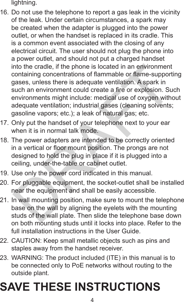 Page 4 of VTech Telecommunications 80-0899-00 SIP DECT Cordless Phone User Manual 