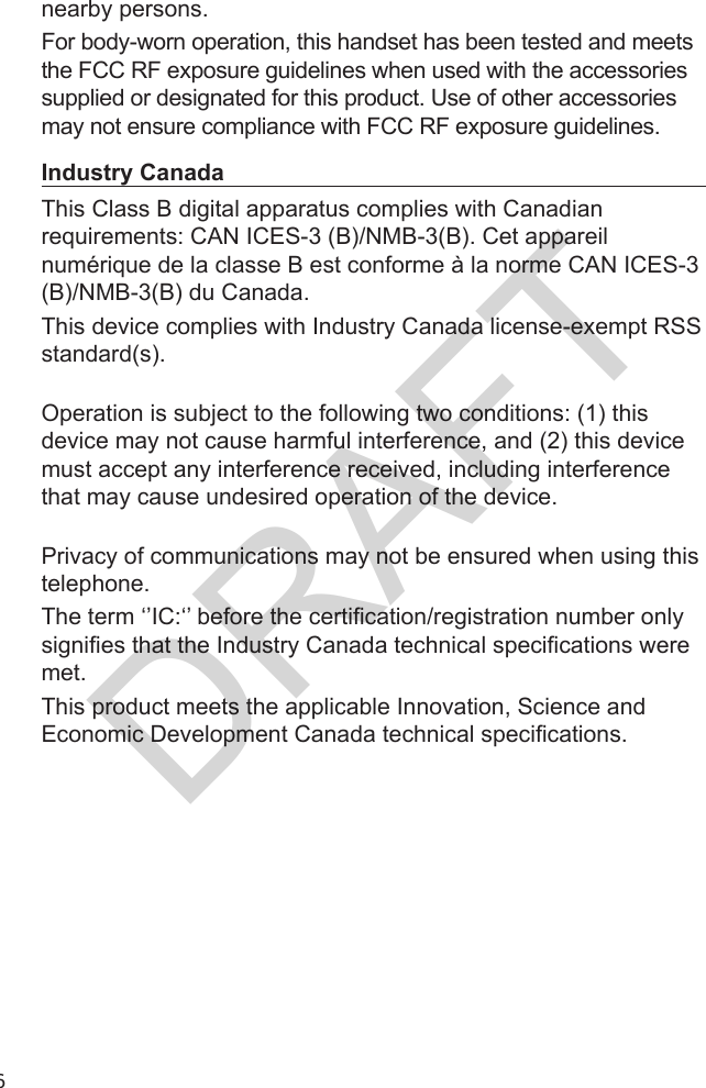 Page 6 of VTech Telecommunications 80-0899-00 SIP DECT Cordless Phone User Manual 