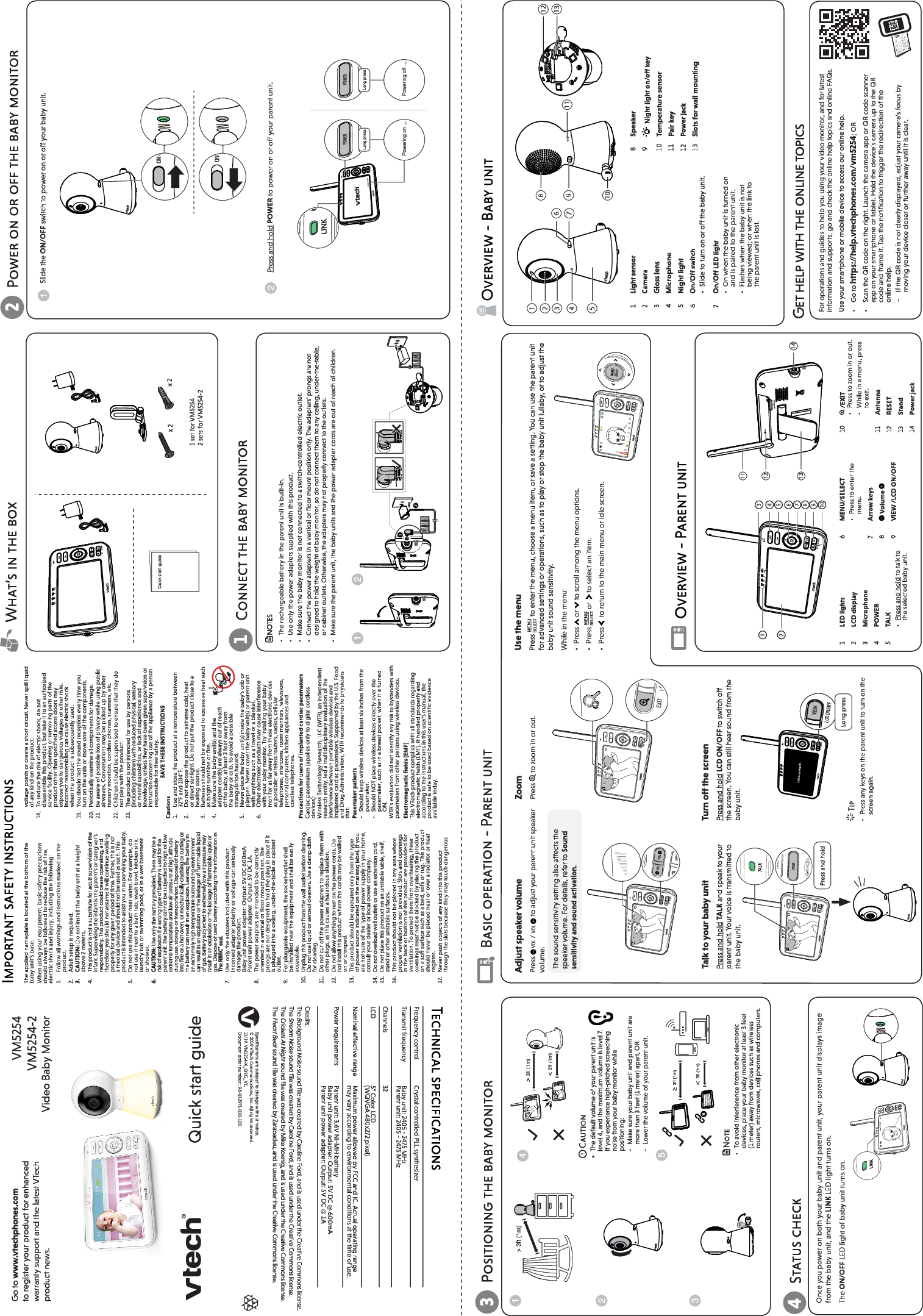 VTech 80192001 Video Baby Monitor User Manual 1