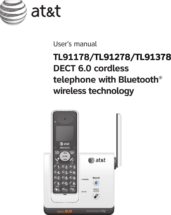 User’s manual TL91178/TL91278/TL91378TL91278/TL91378TL91378 DECT 6.0 cordless telephone with Bluetooth®wireless technology