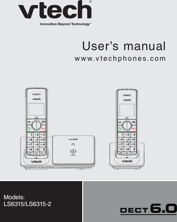User’s manualwww.vtechphones.comModels: LS6315/LS6315-2