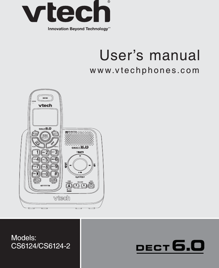 User’s manualModels: CS6124/CS6124-2www.vtechphones.com