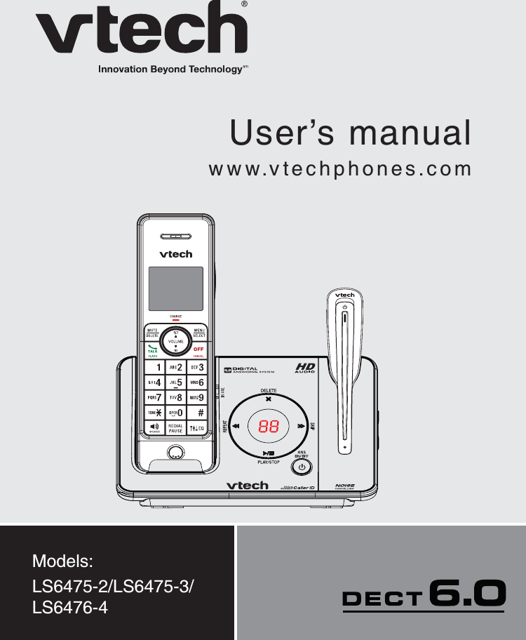 User’s manualwww.vtechphones.comModels:LS6475-2/LS6475-3/LS6476-4