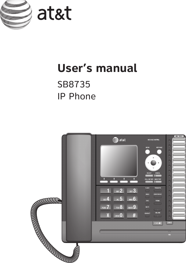 User’s manualSB8735IP Phone