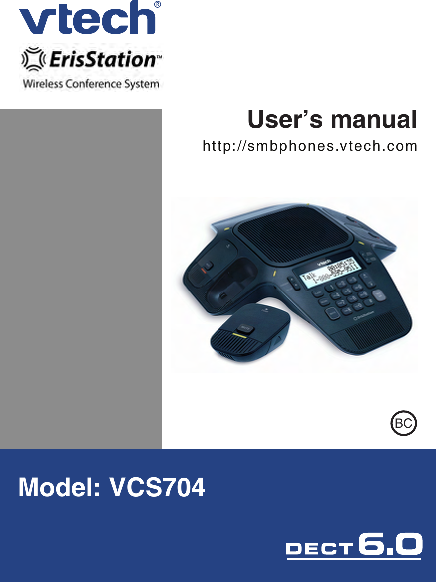 User’s manualModel: VCS704BCht tp://sm bp hon es.v te ch.c om