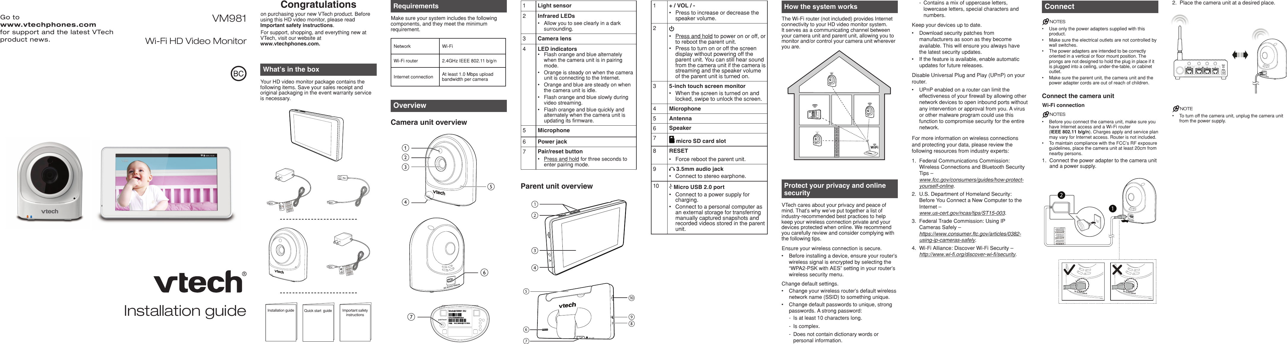 VTech 80989900 Video Monitor User Manual