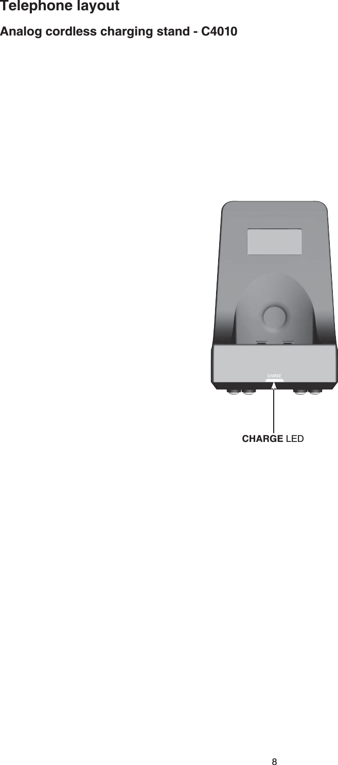 8Telephone layoutAnalog cordless charging stand - C4010CHARGE.&apos;&amp;