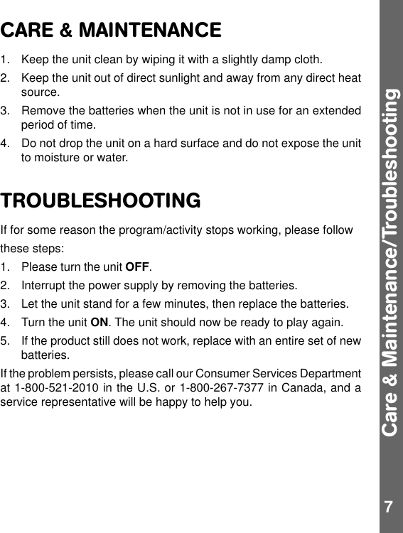 Page 8 of 9 - VTech Touch 'n Teach Table User Manual  To The Fdb6ce8f-fd1b-8f84-7155-9e78476ffc28