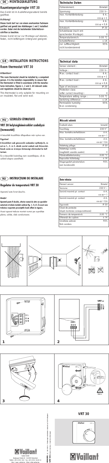 Markeer Onvermijdelijk Bedenken Vaillant Vrt 30 Installation Manual ManualsLib Makes It Easy To Find  Manuals Online!