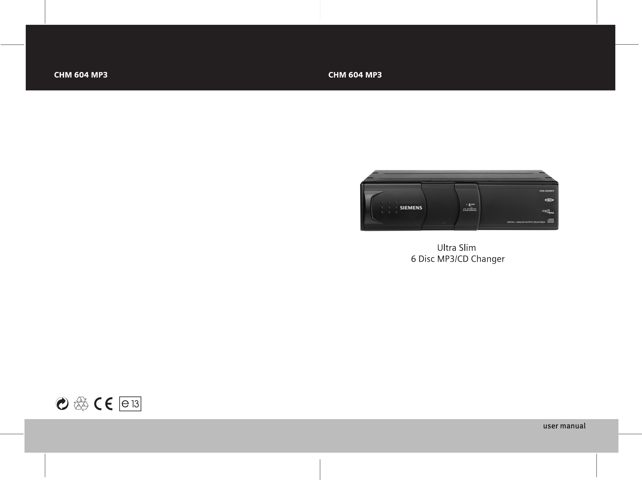 Page 1 of 12 - Vdo-Dayton Vdo-Dayton-Chm-604-Mp3-Users-Manual-  Vdo-dayton-chm-604-mp3-users-manual