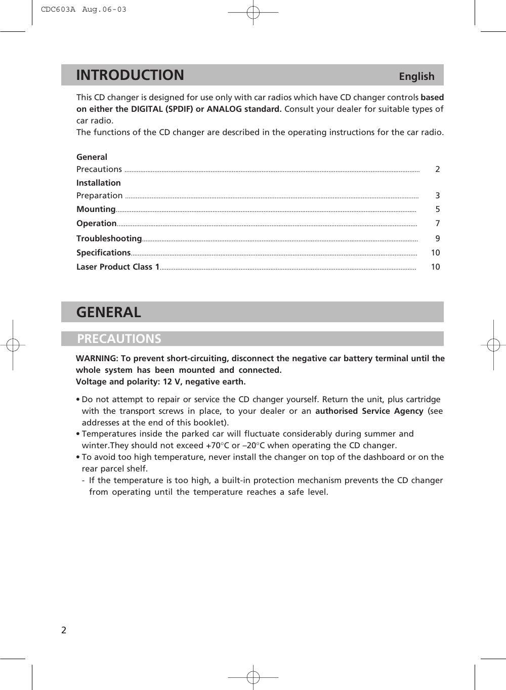 Page 4 of 12 - Vdo-Dayton Vdo-Dayton-Chm-604-Mp3-Users-Manual-  Vdo-dayton-chm-604-mp3-users-manual
