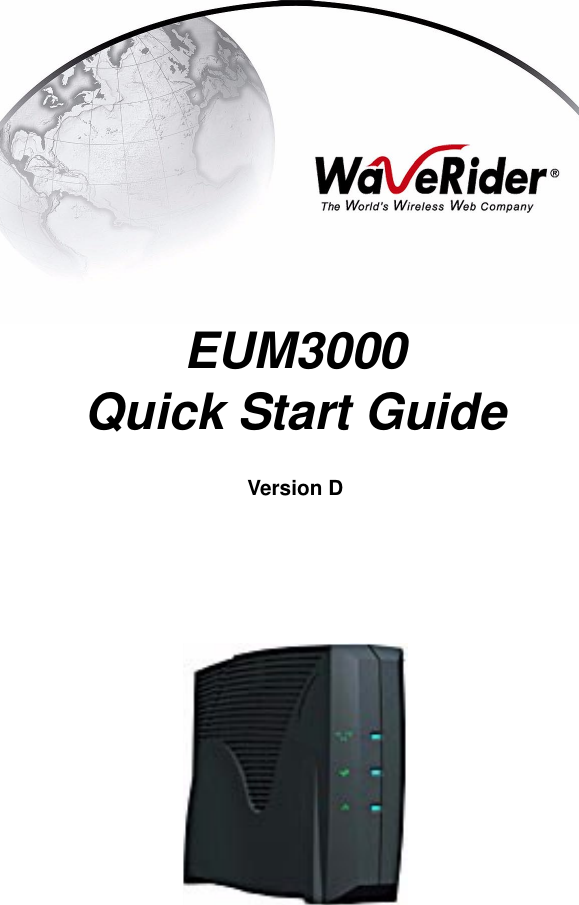 EUM3000Quick Start GuideVersion D