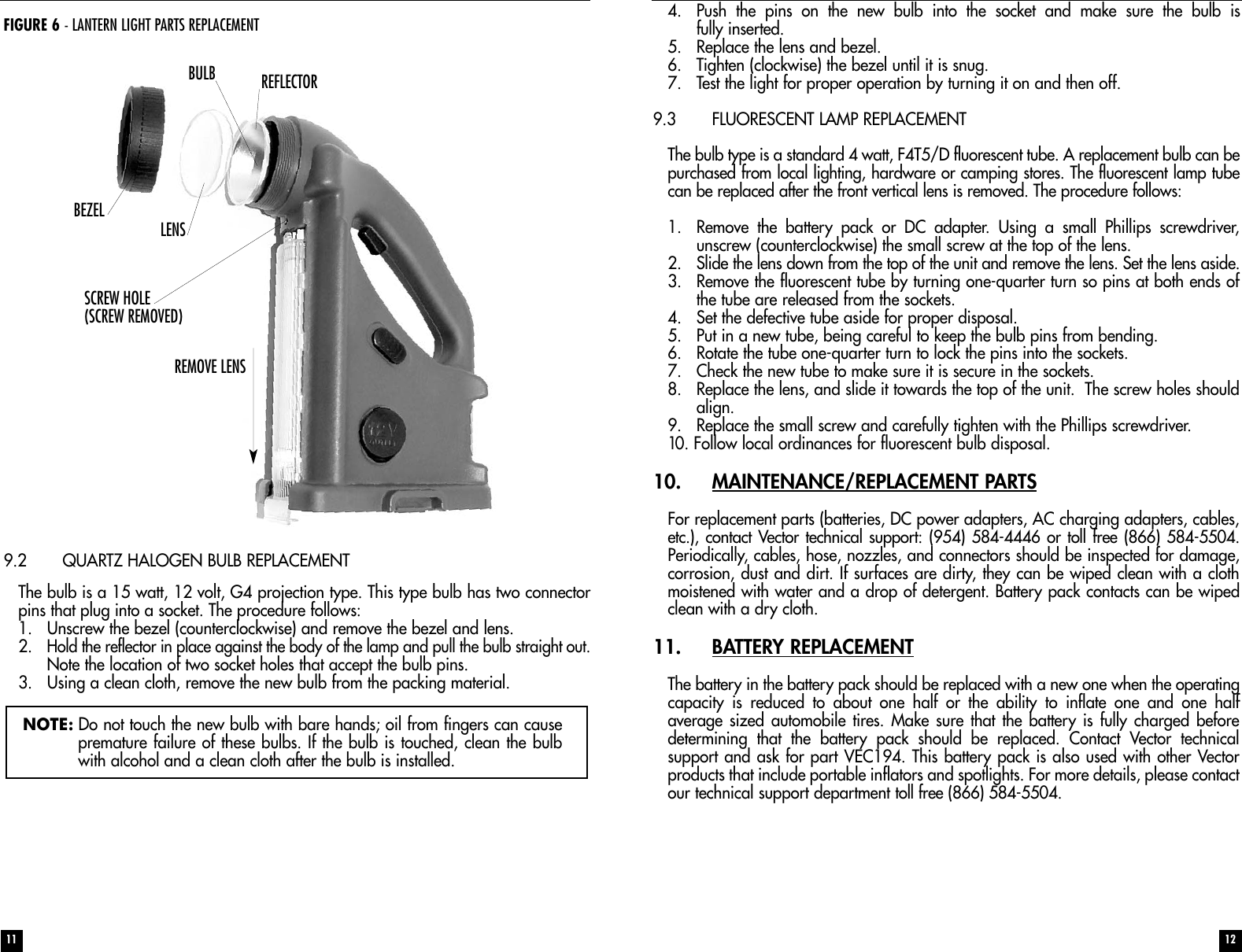 Page 7 of 8 - Vector Vector-Airpro-Vec259-Users-Manual- VEC259 Manual.qxp  Vector-airpro-vec259-users-manual