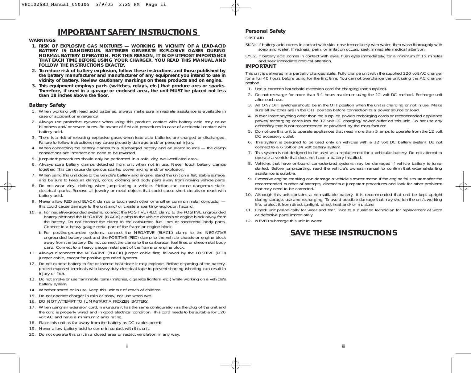 Page 2 of 6 - Vector Vector-Electromate-250-Users-Manual-  Vector-electromate-250-users-manual