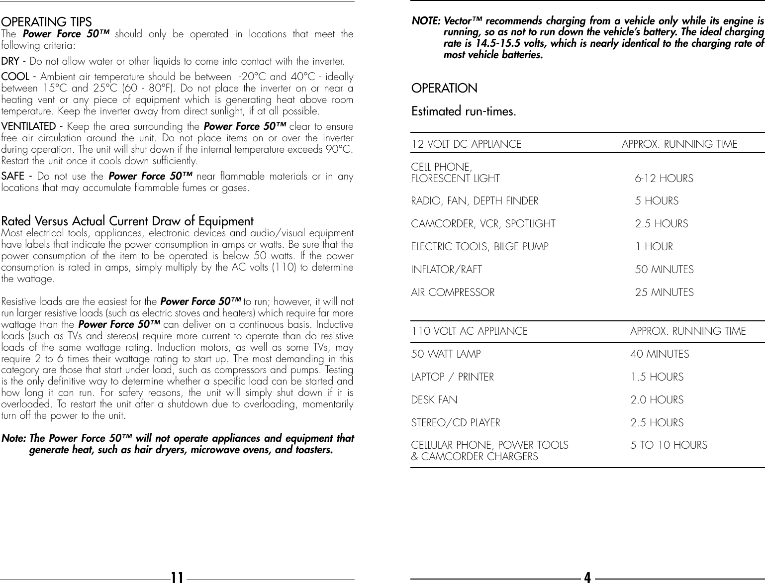 Page 5 of 8 - Vector Vector-Pocket-Generator-Vec018-Users-Manual- VEC018-AC.MANUAL.F Vector-pocket-generator-vec018-users-manual