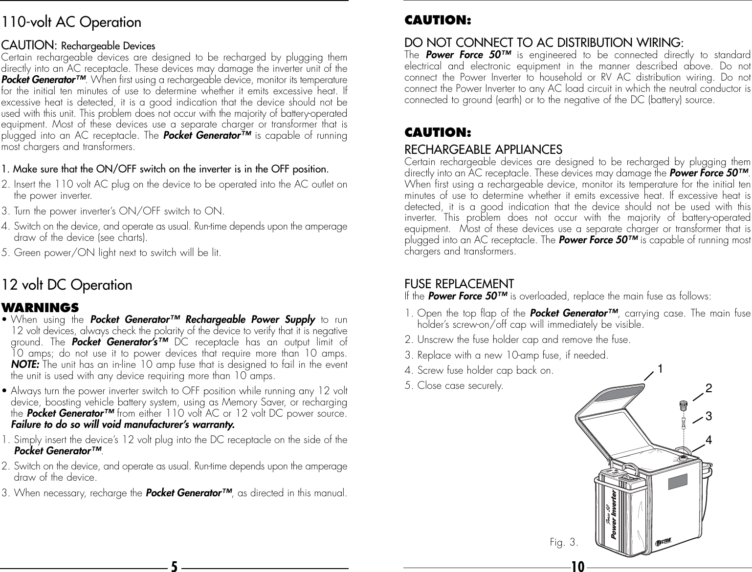 Page 6 of 8 - Vector Vector-Pocket-Generator-Vec018-Users-Manual- VEC018-AC.MANUAL.F Vector-pocket-generator-vec018-users-manual