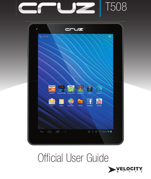 Velocity Micro Cruz Tablet T508 User Guide