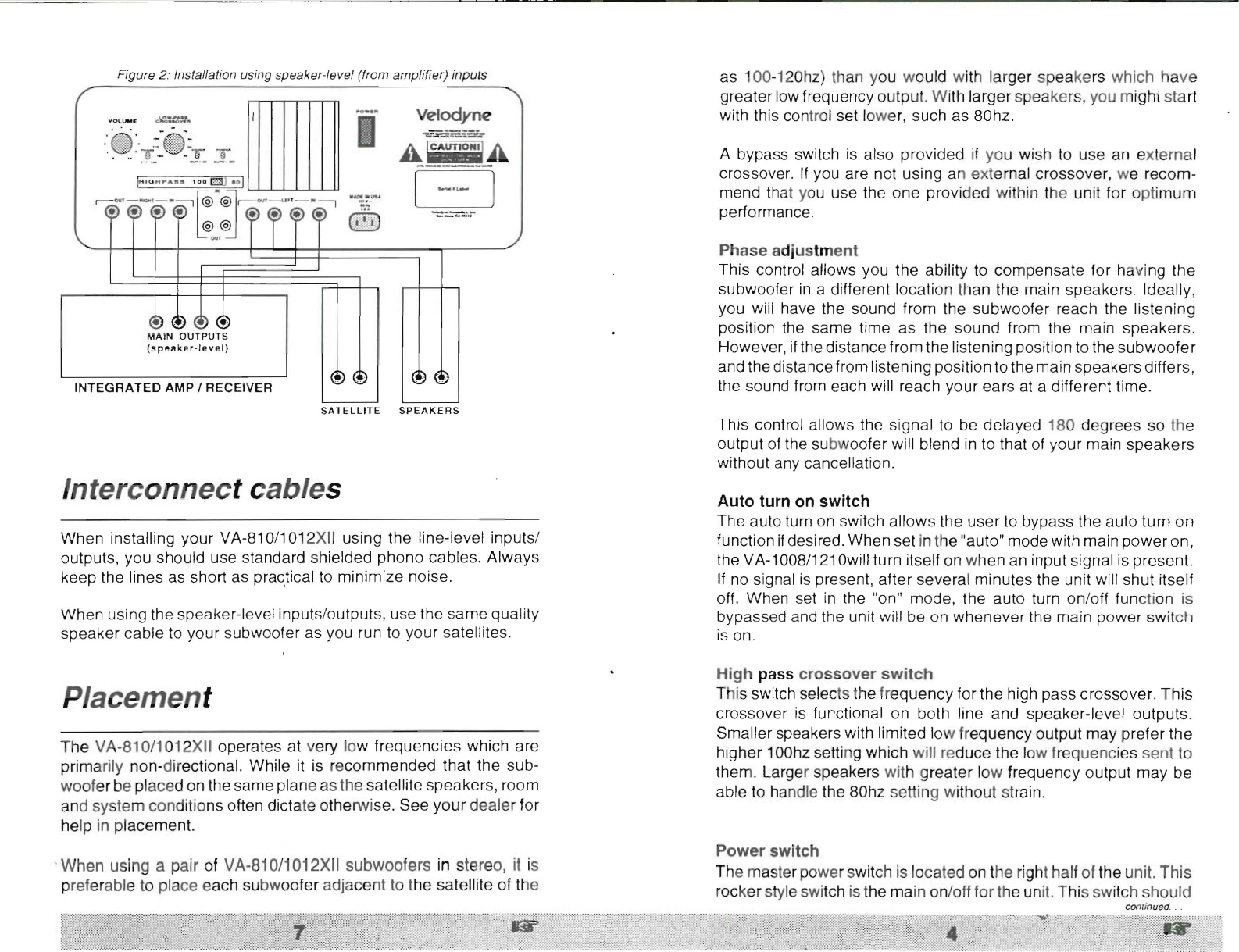 Page 5 of 6 - Velodyne-Acoustics Velodyne-Acoustics-810-Users-Manual-  Velodyne-acoustics-810-users-manual