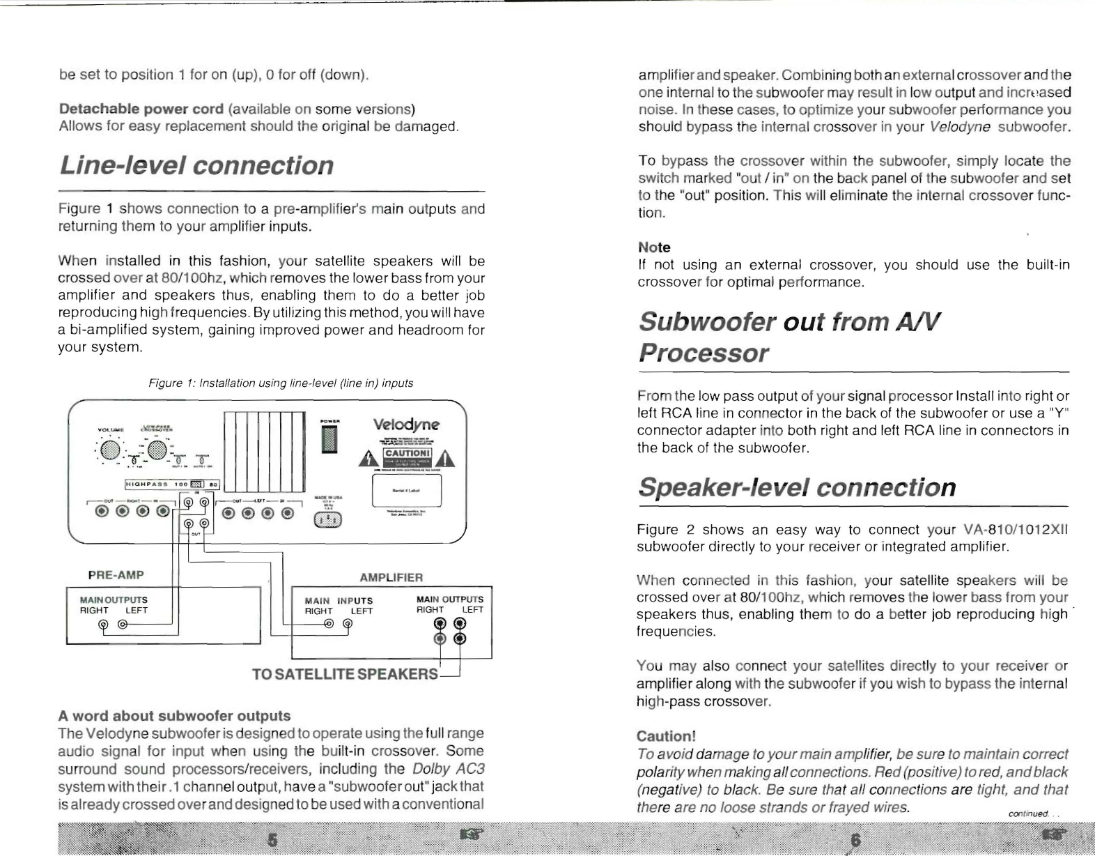 Page 6 of 6 - Velodyne-Acoustics Velodyne-Acoustics-810-Users-Manual-  Velodyne-acoustics-810-users-manual