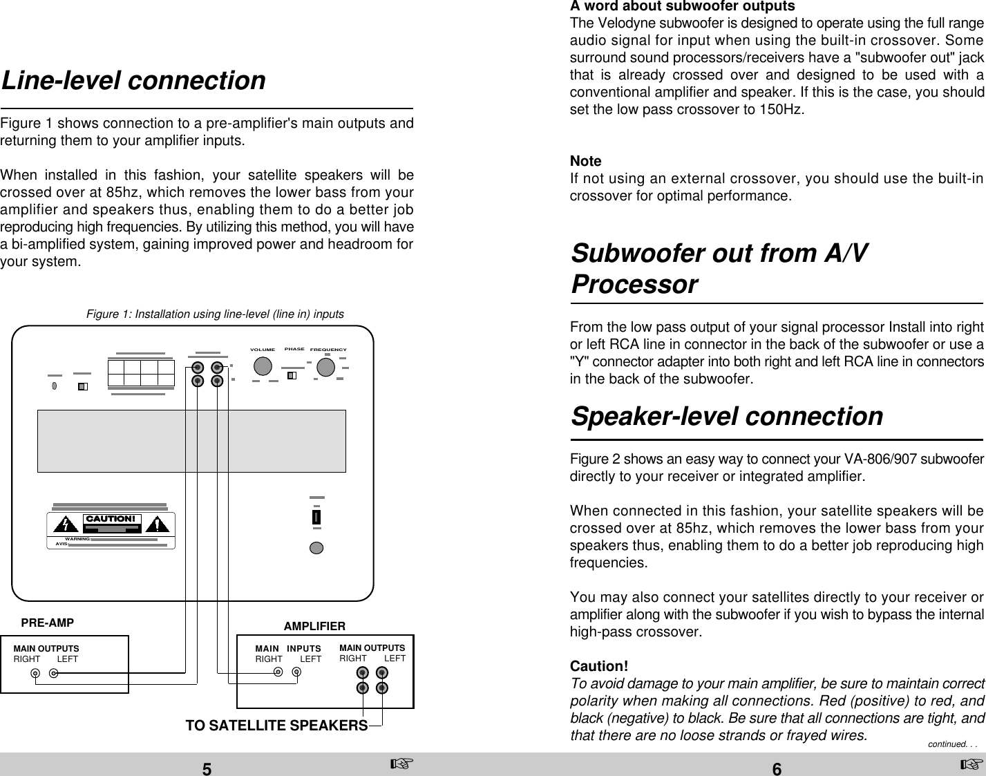 Page 6 of 6 - Velodyne-Acoustics Velodyne-Acoustics-Va-806-907-Users-Manual-  Velodyne-acoustics-va-806-907-users-manual