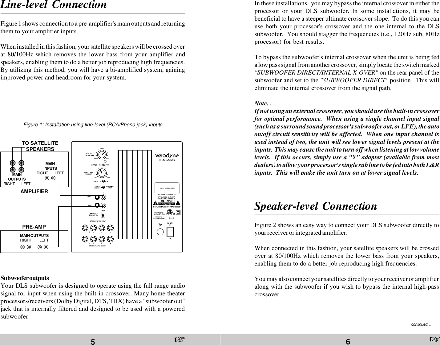 Page 6 of 6 - Velodyne-Acoustics Velodyne-Acoustics-Velodyne-Dls-Series-Dls-3500-Users-Manual- DLS Manual.p65  Velodyne-acoustics-velodyne-dls-series-dls-3500-users-manual