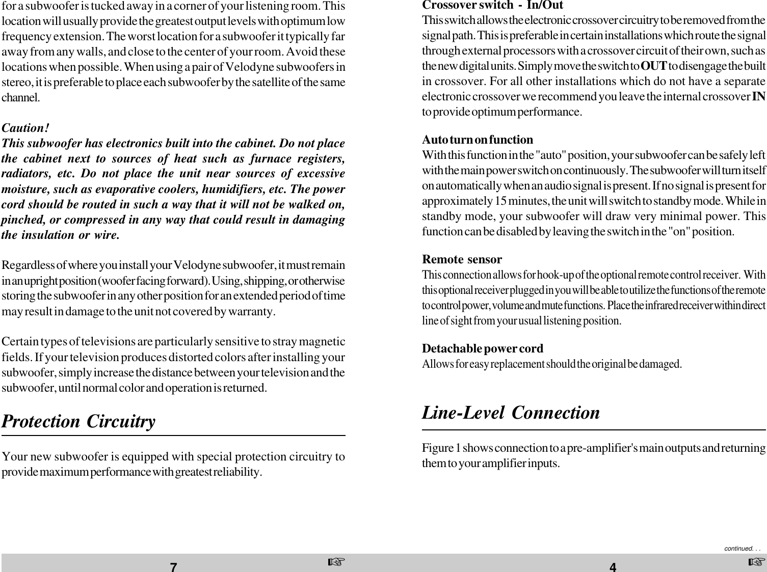 Page 9 of 10 - Velodyne-Acoustics Velodyne-Acoustics-Velodyne-Hgs-X-Series-Hgs-12X-Users-Manual- HGS-12X10103.p65  Velodyne-acoustics-velodyne-hgs-x-series-hgs-12x-users-manual