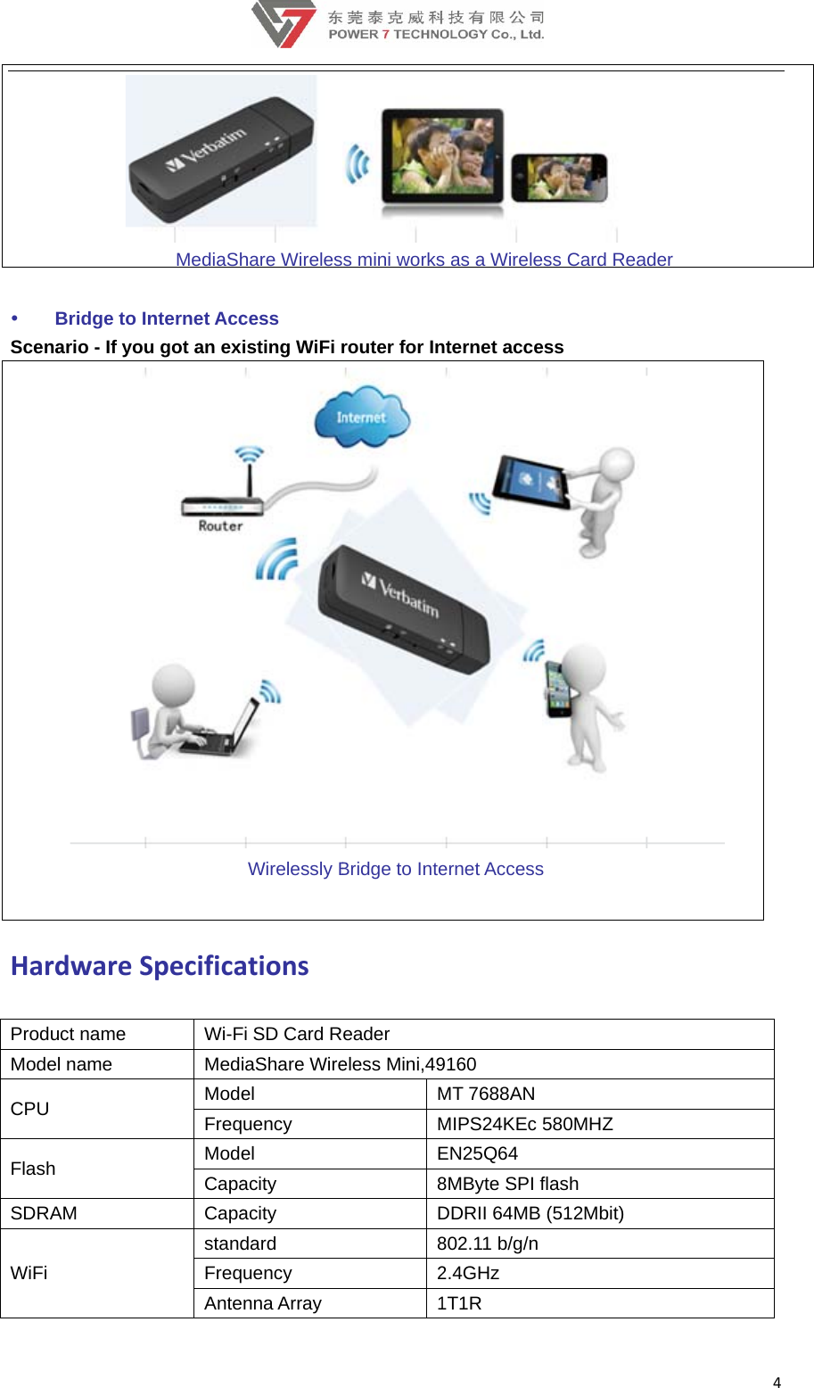   Sce HaProdModCPUFlasSDRWiFBridge to nario - If yordwareSduct name del name U sh RAM i  MediaShInternet Accou got an exSpecificaWi-FMediModeFreqModeCapaCapastandFreqAntehare Wirelescess isting WiFi rWirelessly BationsFi SD Card RiaShare Wireel uency el acity acity dard uency nna Array s mini worksrouter for InBridge to Inteeader eless Mini,49MME8D821s as a Wirelenternet acceernet Access9160 MT 7688ANMIPS24KEc EN25Q64 8MByte SPI fDDRII 64MB 802.11 b/g/n2.4GHz 1T1R ess Card Reaess s  580MHZ flash (512Mbit)  ader  4