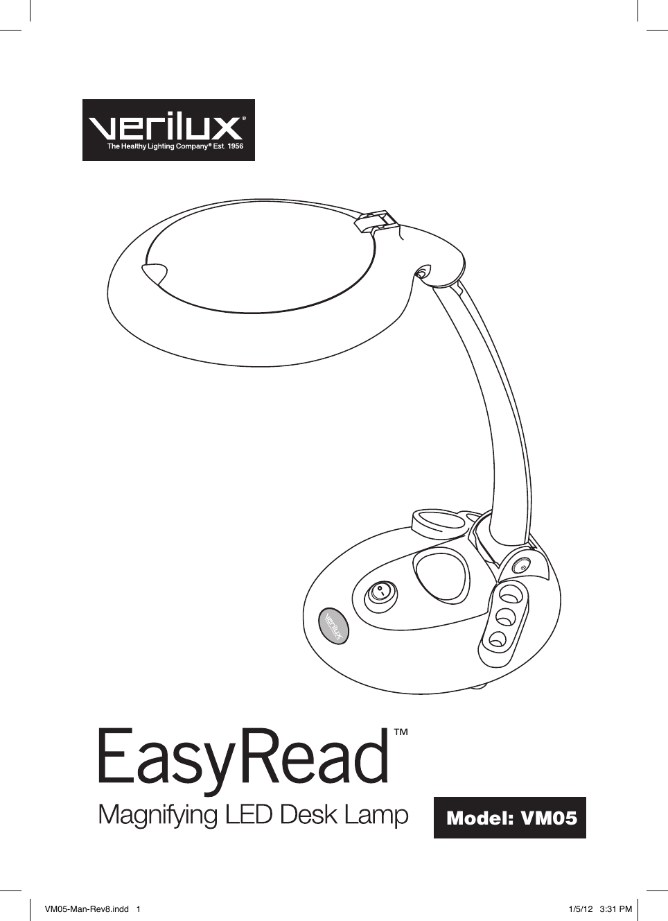 Page 1 of 8 - Verilux Verilux-Indoor-Furnishings-Vm05-Users-Manual-  Verilux-indoor-furnishings-vm05-users-manual